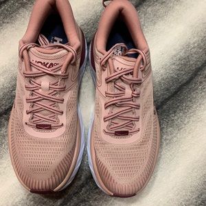 hoka bondi 7 misty rose